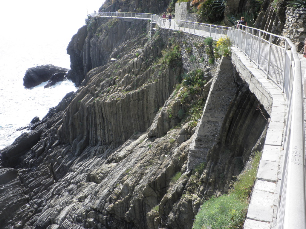 Början på leden i Cinque terre